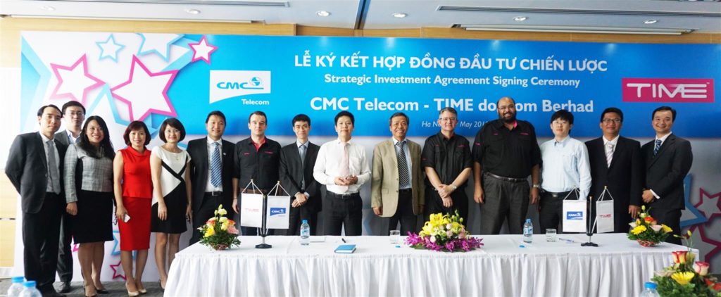 CMC Telecom ký kết hợp đồng đầu tư chiến lược TIMEdotCom